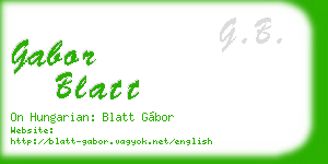 gabor blatt business card